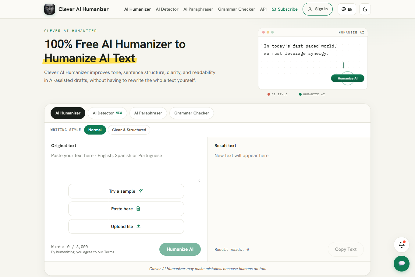 Clever AI Humanizer